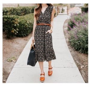 J. Crew floral print short sleeve dress